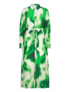 Slfclaudine Ls Ankle Shirt Dress B Green Selected
