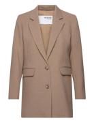 Slwrita Ls Relaxed Blazer Camel Mel Noos Beige Selected