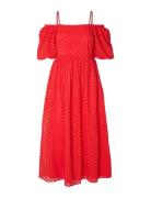 Slfanelli 3/4 On Off Ankle Dress B Red Selected