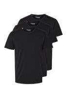 Slmroland Ss O-Neck Tee 3-Pack Noos Black Selected