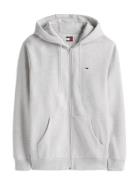 Tjm Reg S Flag Zip Thru Grey Tommy Jeans