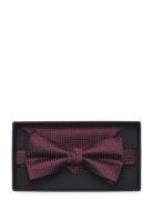 Polyester Bow Tie With Dotspolyester Bow Tie With Dots Burgundy Lindbe...