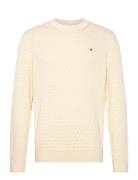 Textured Cotton C-Neck Cream GANT
