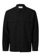 Slmotto Leroy Linen Blend Overshirt Noos Black Selected