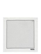 H-Pocket Sq-222 White BOSS