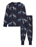 Bamboo Two Piece Pyjamas Navy Geggamoja