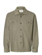 Slmoliver Sweat Overshirt Noos Khaki Selected