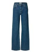 Slwwide Bea-Kori Hw Jeans Noos Blue Selected