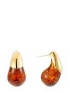 Drop Resin Earring Gold By Jolima