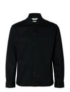 Slmotto Tate Heavy Twill Overshirt Noos Black Selected