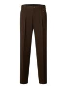 Slm220-Loose Finn Flex Pants Noos Brown Selected