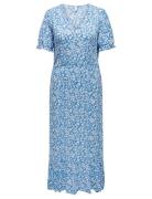 Carchianti S/S Long Dress Wvn Noos Blue ONLY Carmakoma