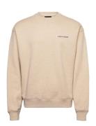 Script Heavyweight Loopback Crew Neck Sweatshirt Cream Lyle & Scott