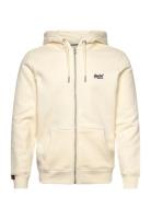 Essential Logo Zip Hoodie Hb Cream Superdry