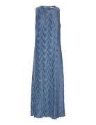 Slfanya Sl Regular Ankle Plisse Dress B Blue Selected