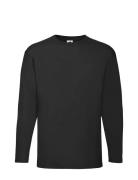 Valueweight Long Sleeve T Black Fruit Of The Loom