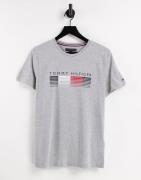 Tommy Hilfiger faded chest logo t-shirt in light grey