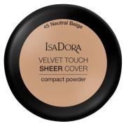 IsaDora Velvet Touch Sheer Cover Compact Powder 10 g – 45 Neutral