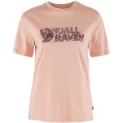 Fjällräven Women's Lush Logo T-Shirt Chalk Rose