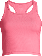 Casall Women's Bold Rib Crop Tank Vibrant Pink