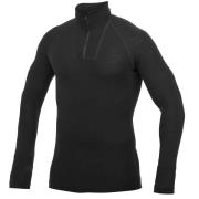 Woolpower Men's Zip Turtleneck Lite  Black