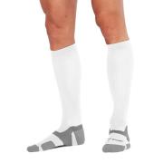 2XU VECTR Light Cushion Full Length Socks White/Grey