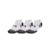 Under Armour Unisex UA Performance Tech 3pk No Show Socks White