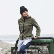 Bergans Women's Vaagaa Merino Terry Midlayer Hoodie Green Mud