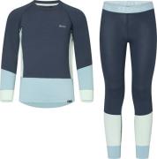 Urberg Juniors' Tree Base Layer Set Blue Nights/stone Blue/celadon