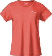 Bergans Women's Rabot Emblem Wool Tee Peachy Red