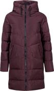 Halti Women's Linjat Puffer Parka Fudge Maroon Red