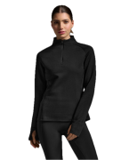 2XU Women's Ignition Hyper-Haptic 1/4 Zip Black/silver Reflective
