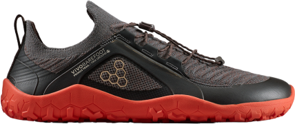Vivobarefoot Men's Primus Trail Knit FG Obsidian/cherry Tomato