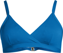 Casall Women's Overlap Bikini Top Blue Teel