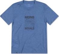 Mons Royale Men's Zephyr Merino Tencel T-Shirt Steel Blue