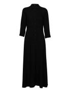 Yassavanna Long Shirt Dress S. Noos Maksimekko Juhlamekko Black YAS