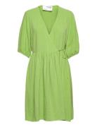 Slframi 2/4 Short Wrap Dress B Lyhyt Mekko Green Selected Femme