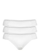 Brief Lace Invisible Thong Low Stringit Alusvaatteet White Lindex