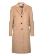Wool Blend Tailored Coat Outerwear Coats Winter Coats Beige GANT