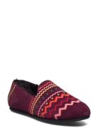 Hums Color Zigzag Loafer Aamutossut Tohvelit Red Hums