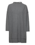 Knitted Dress With Mock Neck Lyhyt Mekko Grey Esprit Casual