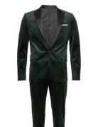 Velvet Tuxedo Suit Puku Green Lindbergh