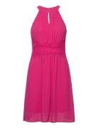 Vimilina Halterneck Dress/Su - Lyhyt Mekko Pink Vila