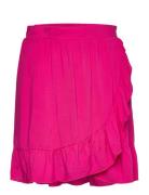 Vipaya Wrap Hw Short Skirt/Su - Noos Lyhyt Hame Pink Vila