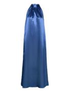 Visittas Halterneck Maxi Dress - Noos Maksimekko Juhlamekko Blue Vila