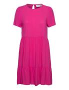 Vipaya S/S Dress - Noos Lyhyt Mekko Pink Vila