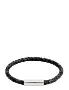 Franky Bracelet Leather Black Rannekoru Korut Black Edblad