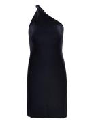 Asymmetric Velvet Dress Lyhyt Mekko Black Filippa K