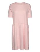 Arense Dress Gots Lyhyt Mekko Pink Basic Apparel