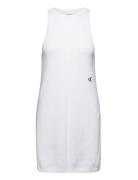 Knitted Tank Dress Lyhyt Mekko White Calvin Klein Jeans